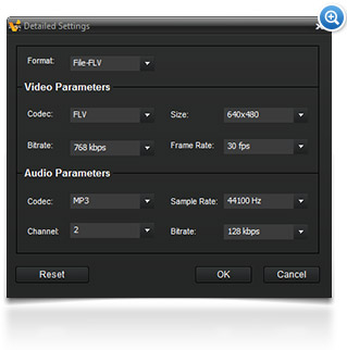 ACDSee Video Converter 3 Detail of settings