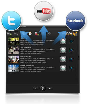ACDSee Video Converter 3 socail uploads