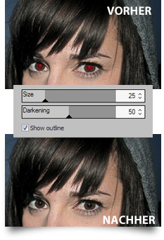 Rot-Augen-Verringerung in ACDSee 15
