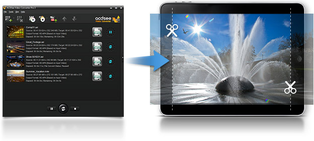 ACDSee Video Converter 3 auf Ger&auml;t zuschneiden