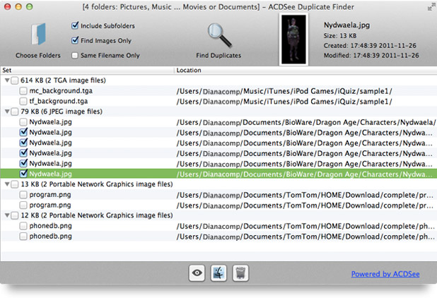 ACDSee Duplicate Finder decision making