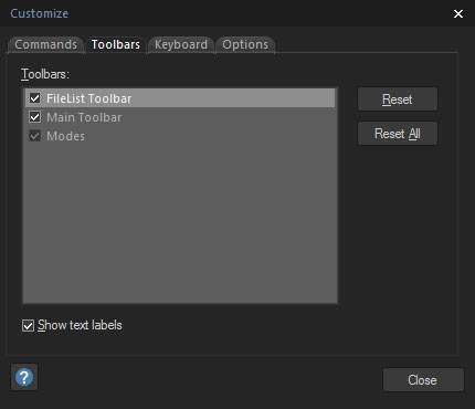Customize Dialog