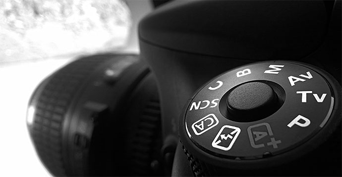 Camera modes dial on DSLR